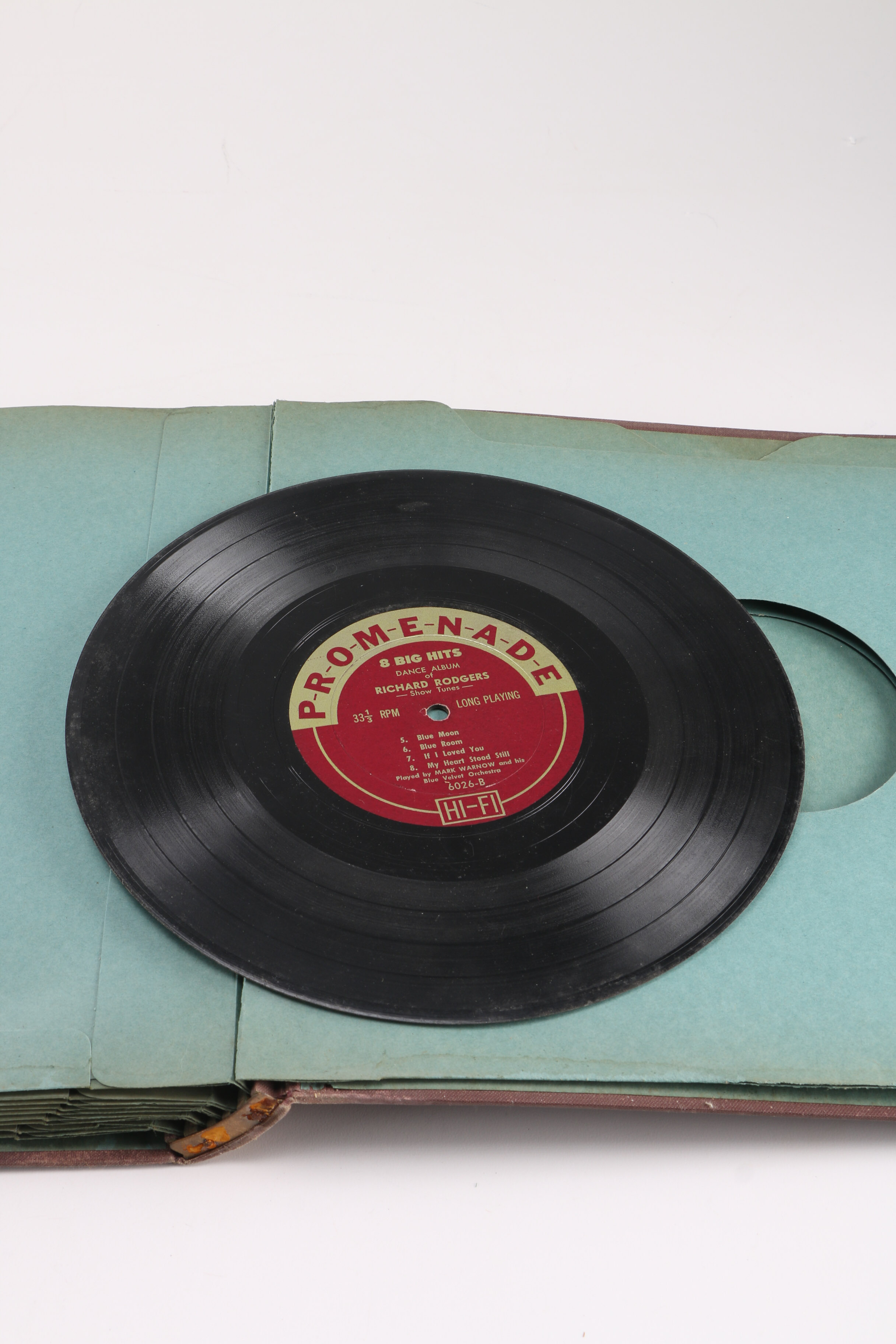 Vintage Records With Album Folders