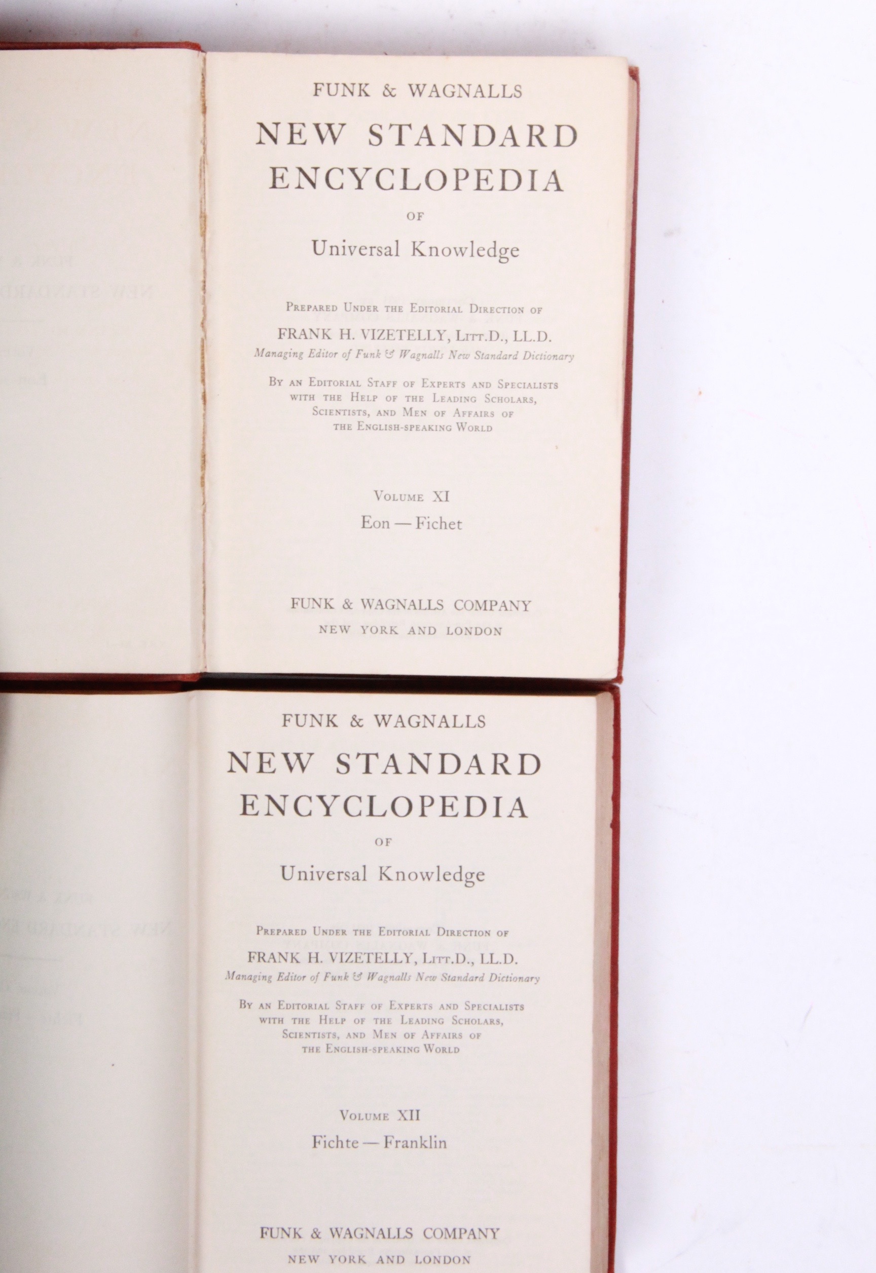1931 Funk and Wagnalls New Standard Encyclopedia of Universal Knowledge