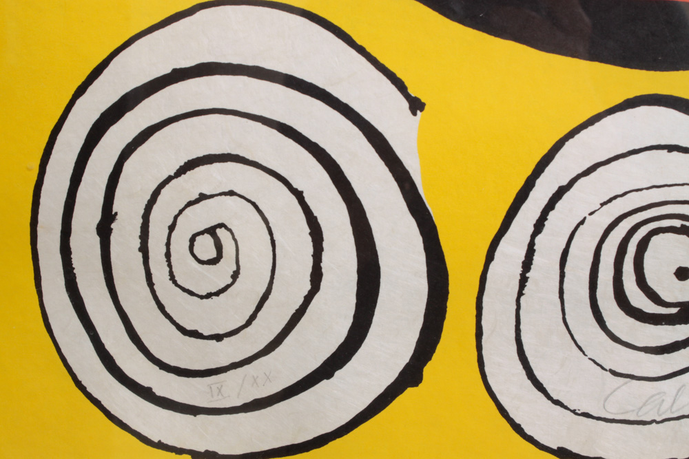 Alexander Calder Signed Limited Edition Lithograph "Phonograph"