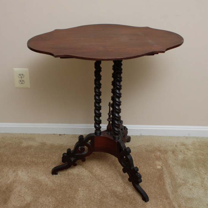 Antique Pedestal Side Table