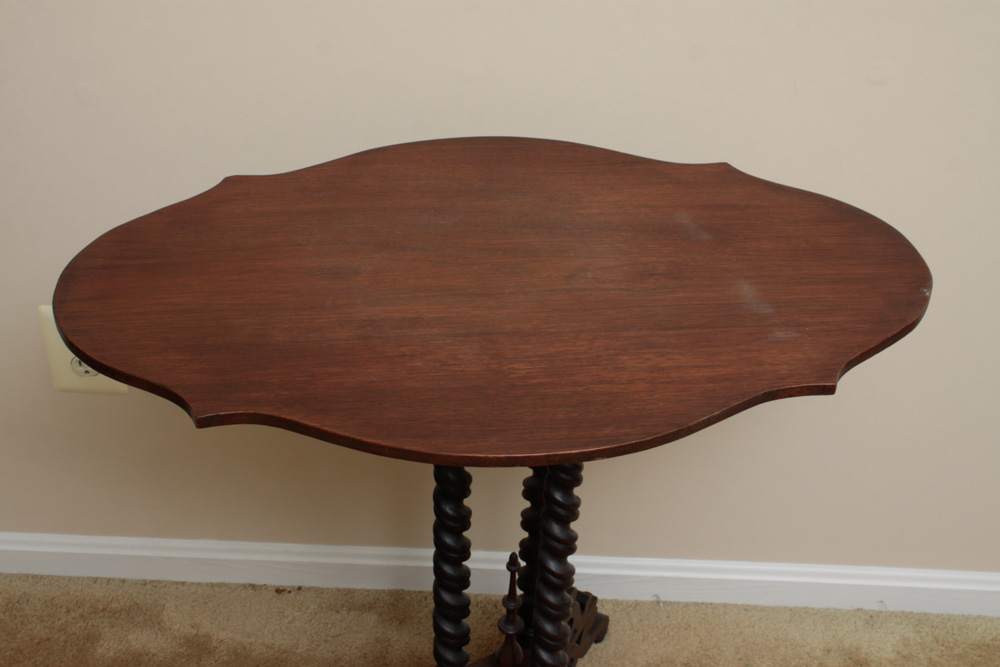 Antique Pedestal Side Table