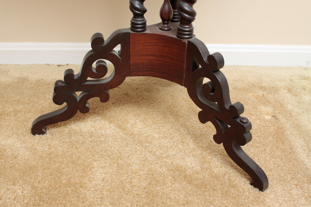 Antique Pedestal Side Table