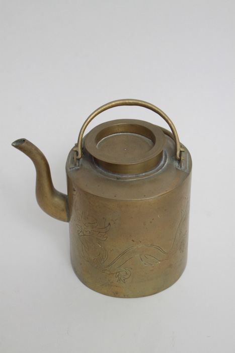 Vintage Brass Turkish Coffee Pot, Tray And Accessories