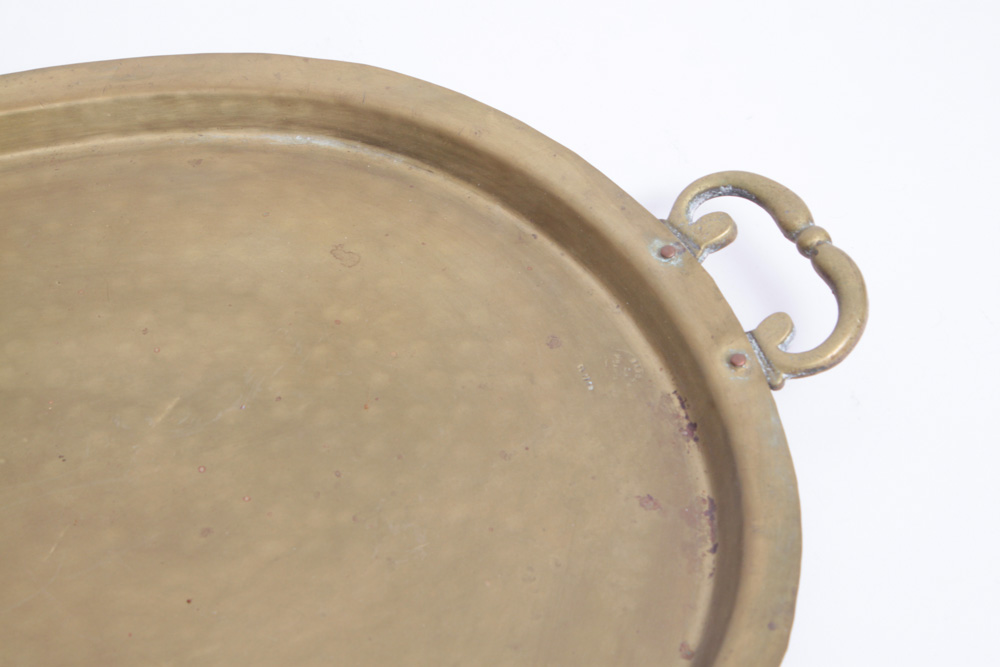 Vintage Brass Turkish Coffee Pot, Tray And Accessories