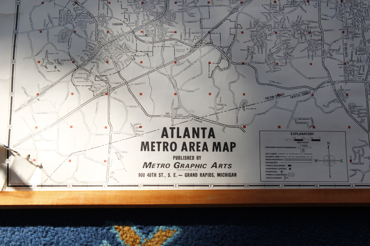 Atlanta Metro Area Pull Down Map