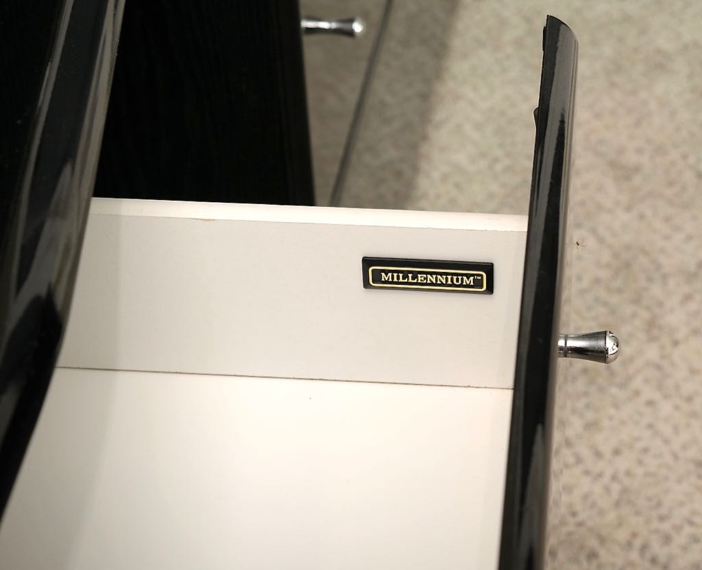 Millenium Black Lacquer Dresser with Mirror