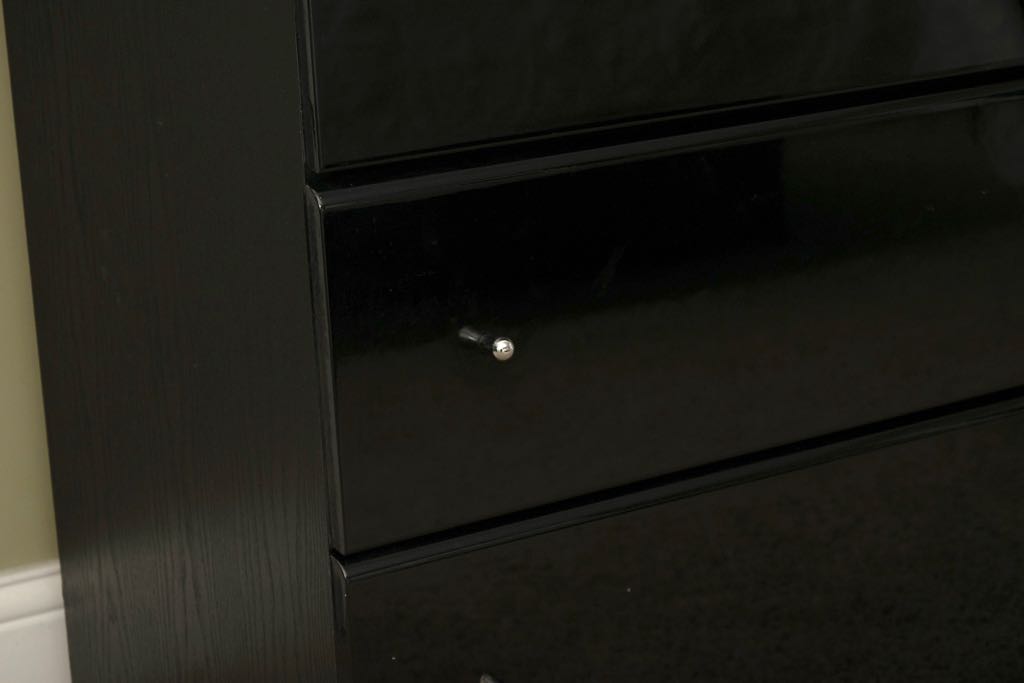 Millenium Black Lacquer Dresser with Mirror