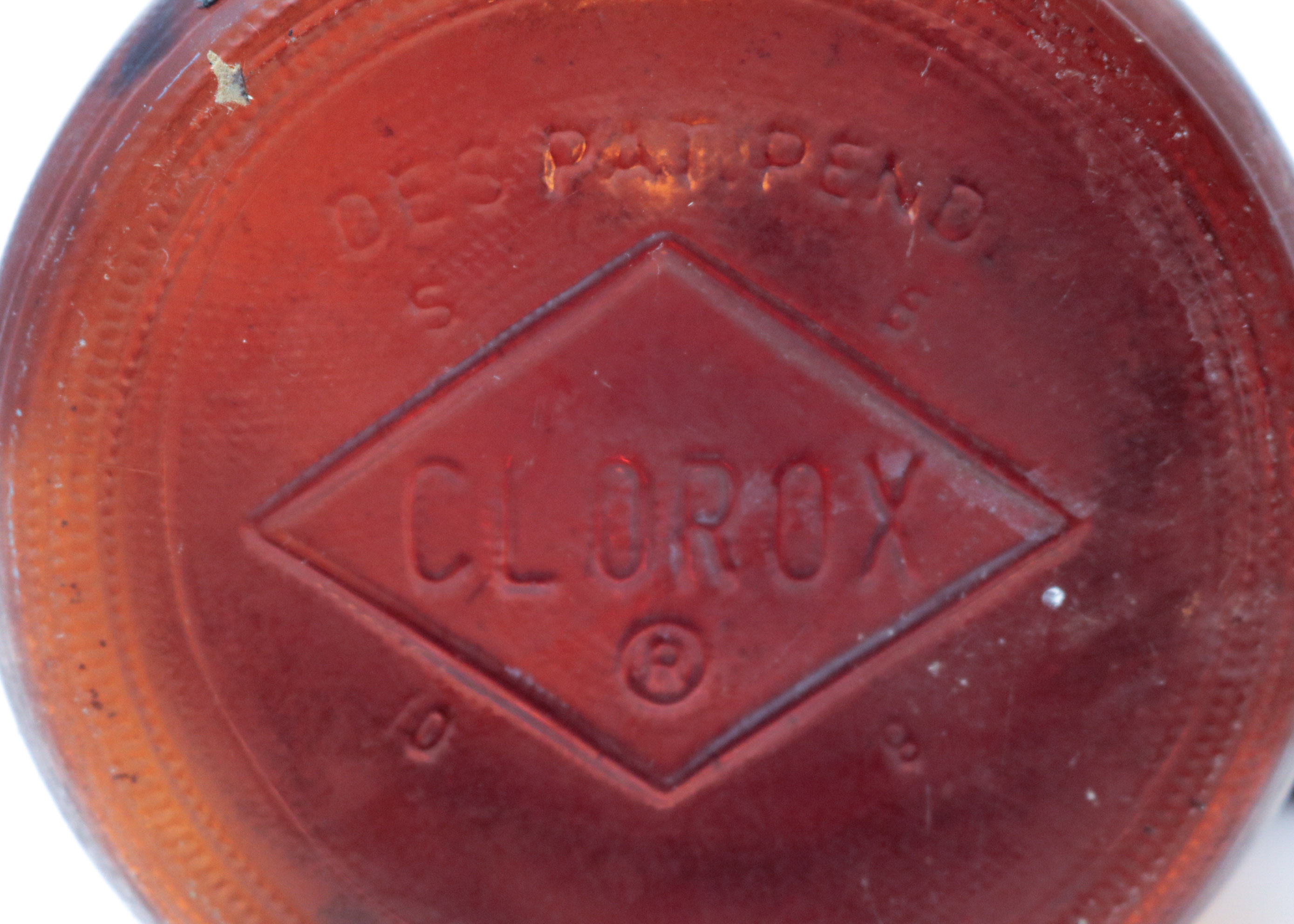 Vintage Brown Glass Clorox Bottle