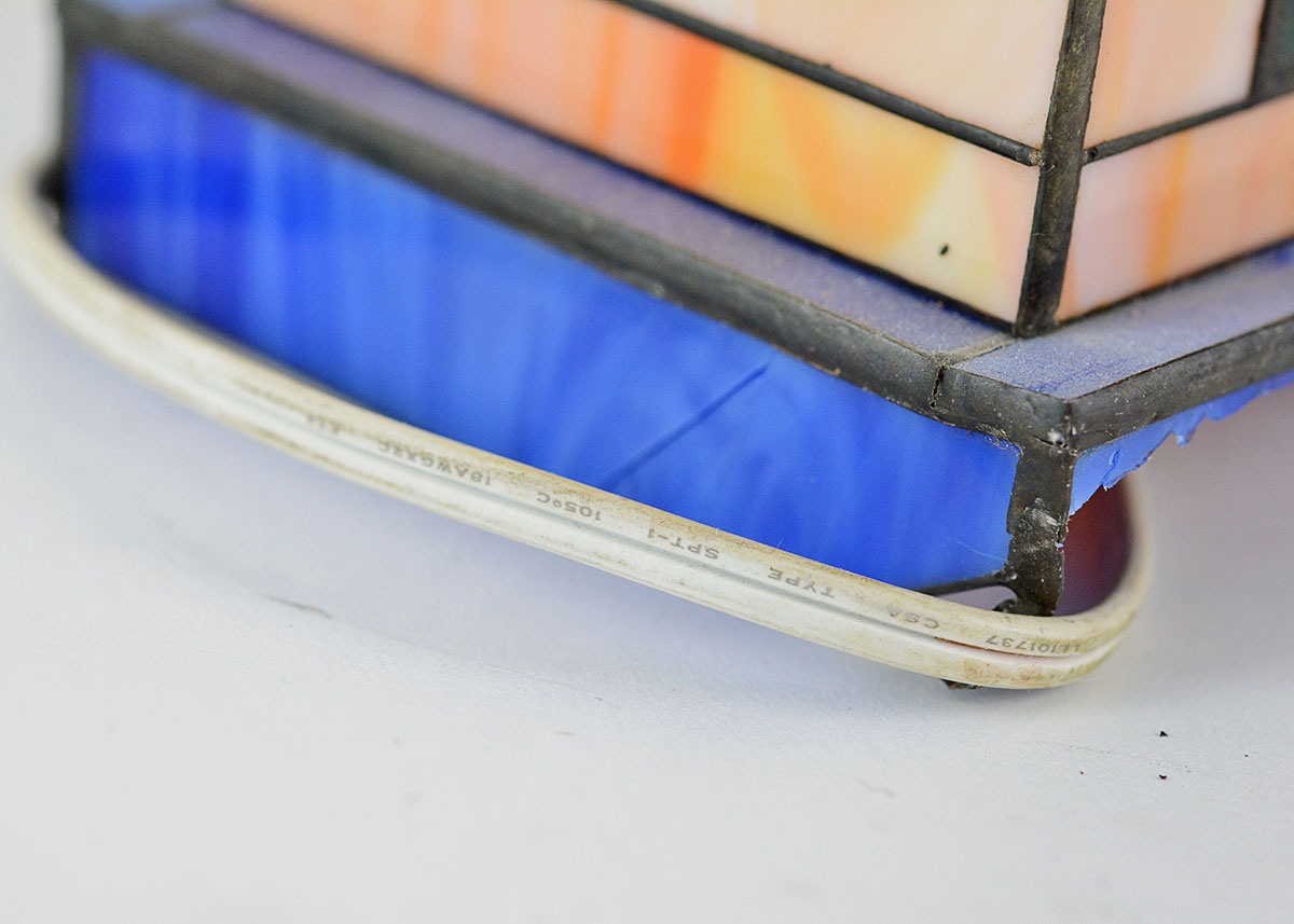 Stained Glass Church Shaped Lamp