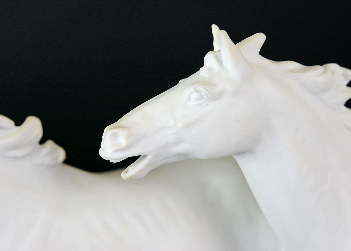 Kaiser Germany Bisque Porcelain Figurine "Two Horses"