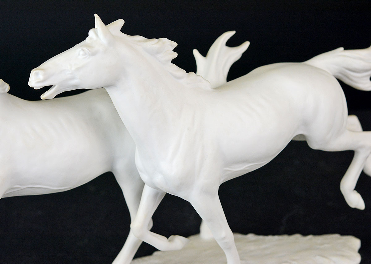 Kaiser Germany Bisque Porcelain Figurine "Two Horses"