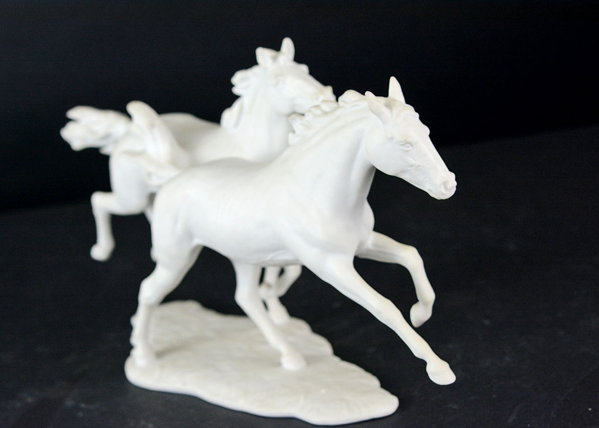 Kaiser Germany Bisque Porcelain Figurine "Two Horses"