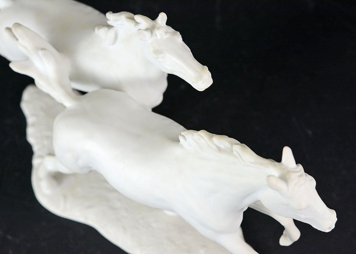 Kaiser Germany Bisque Porcelain Figurine "Two Horses"