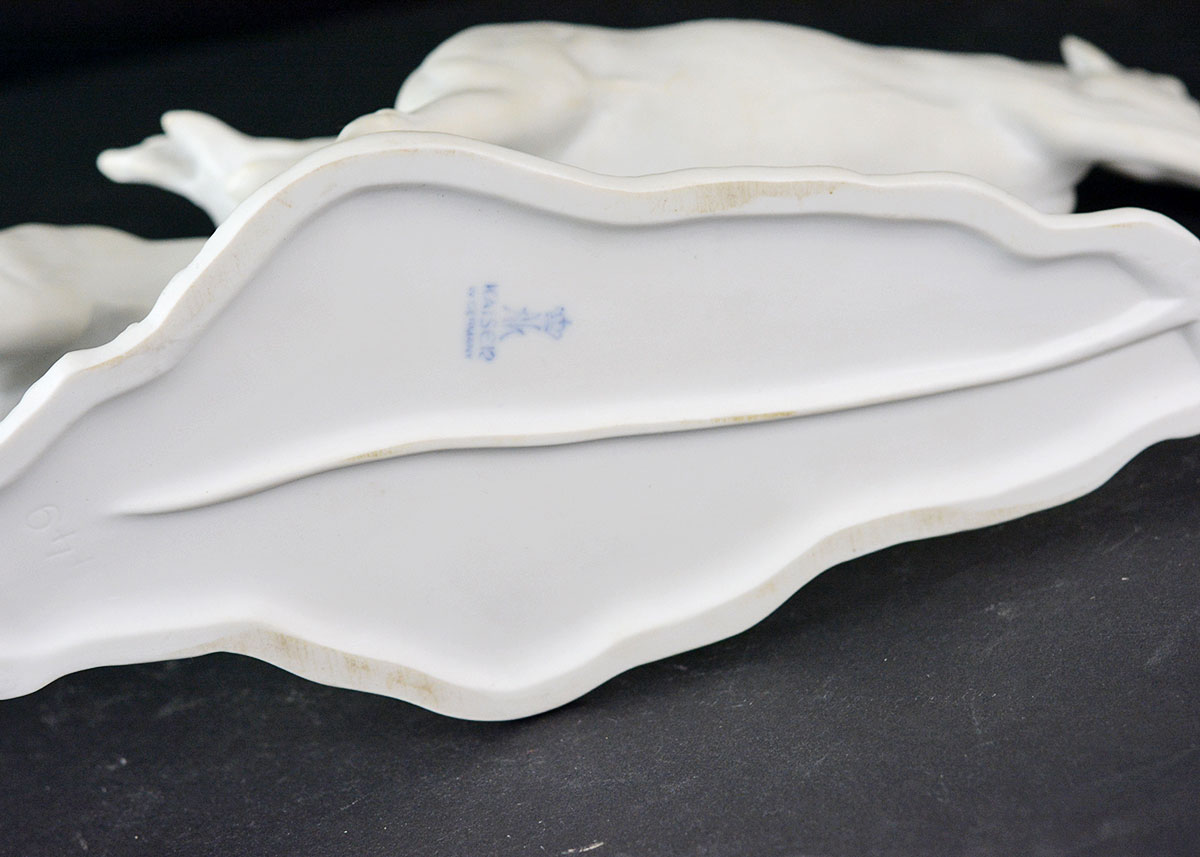 Kaiser Germany Bisque Porcelain Figurine "Two Horses"