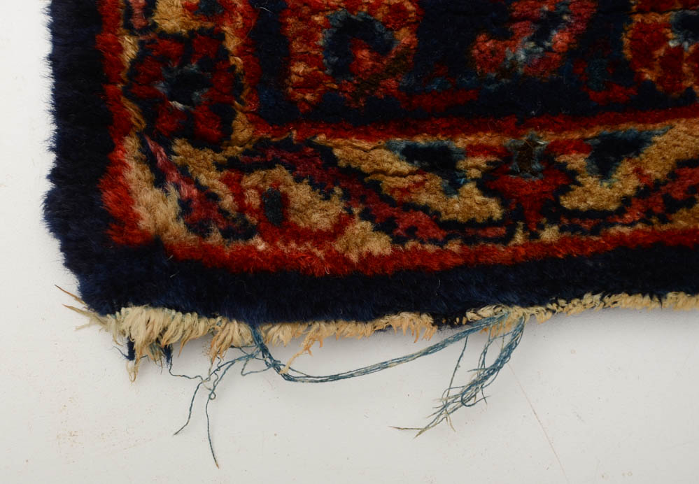 Semi Antique Handwoven Persian Sarouk Area Rug