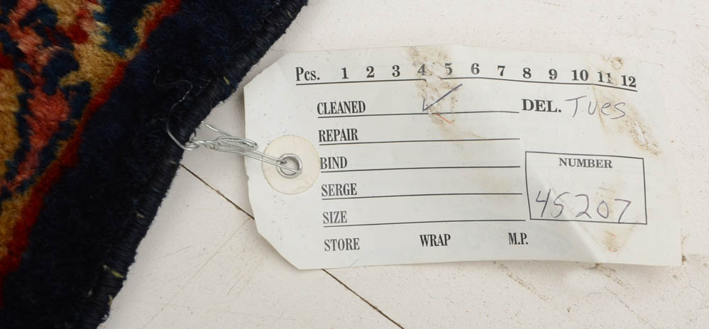 Semi Antique Handwoven Persian Sarouk Area Rug