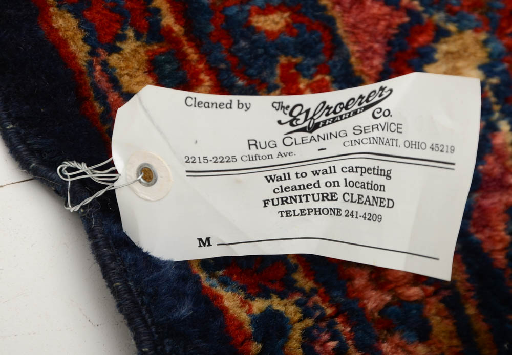 Semi Antique Handwoven Persian Sarouk Area Rug