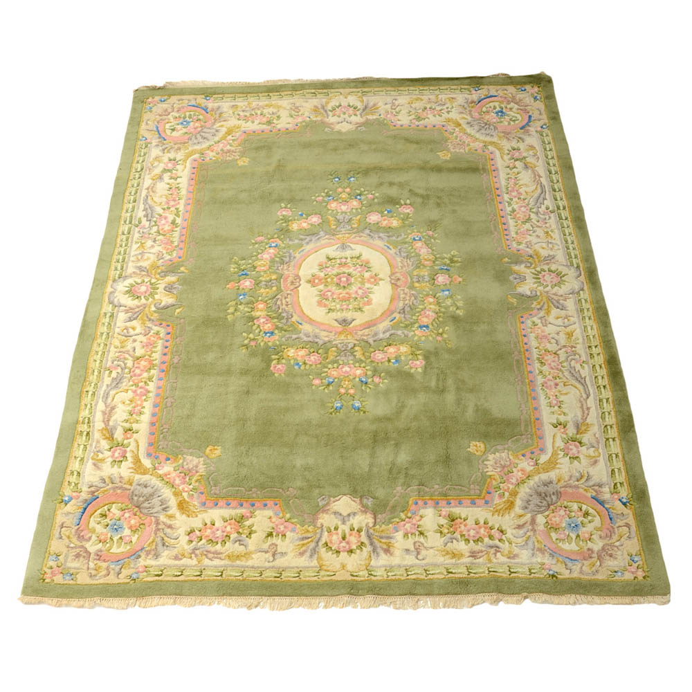 Chinese Hand Loomed Carved Area Rug