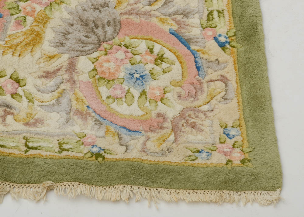 Chinese Hand Loomed Carved Area Rug