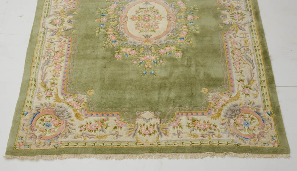 Chinese Hand Loomed Carved Area Rug