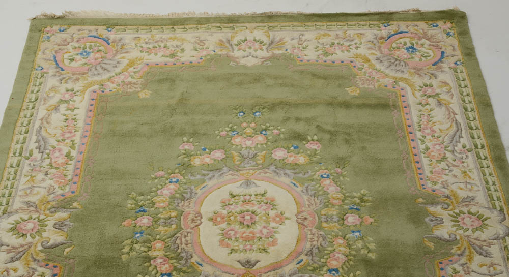 Chinese Hand Loomed Carved Area Rug