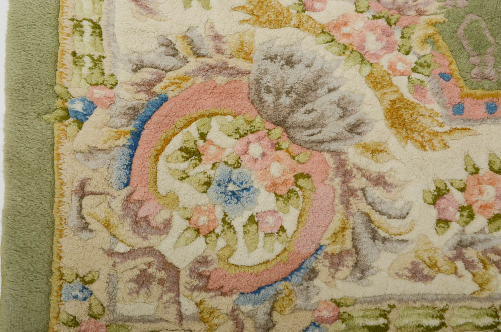 Chinese Hand Loomed Carved Area Rug