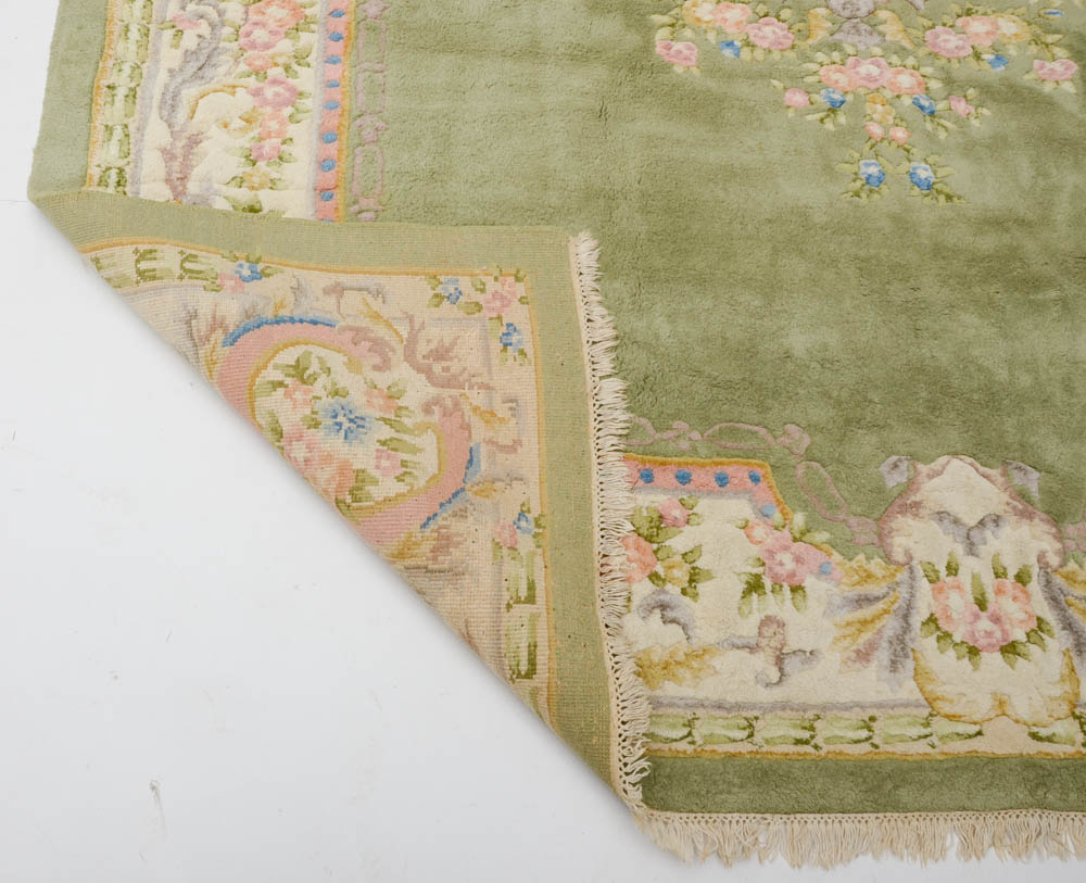 Chinese Hand Loomed Carved Area Rug