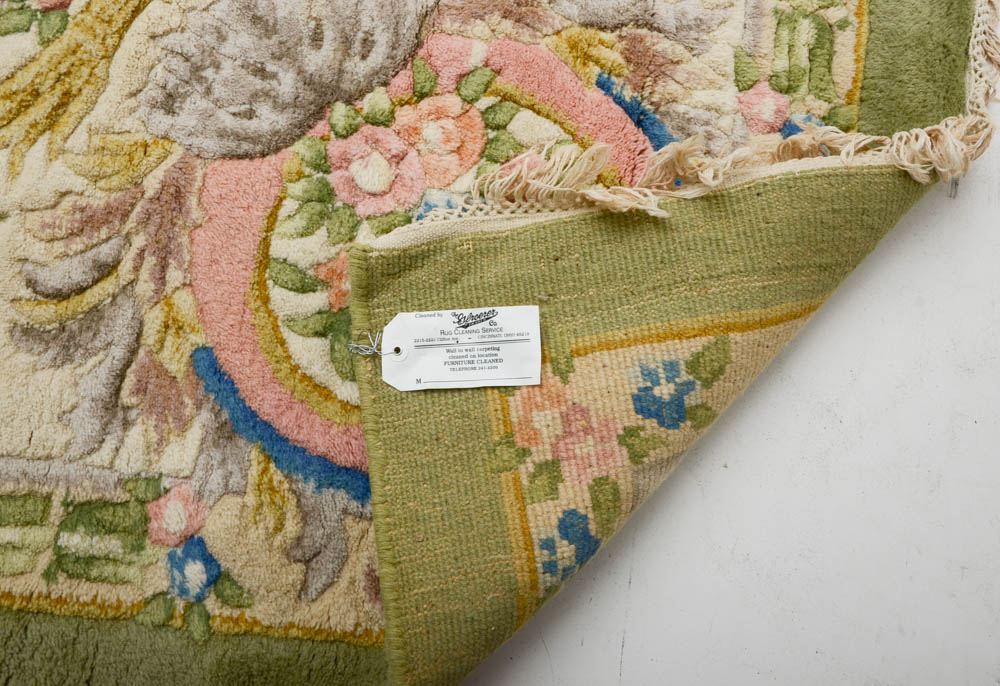 Chinese Hand Loomed Carved Area Rug