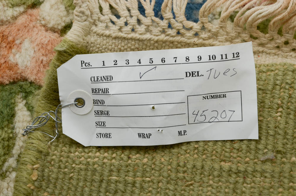 Chinese Hand Loomed Carved Area Rug