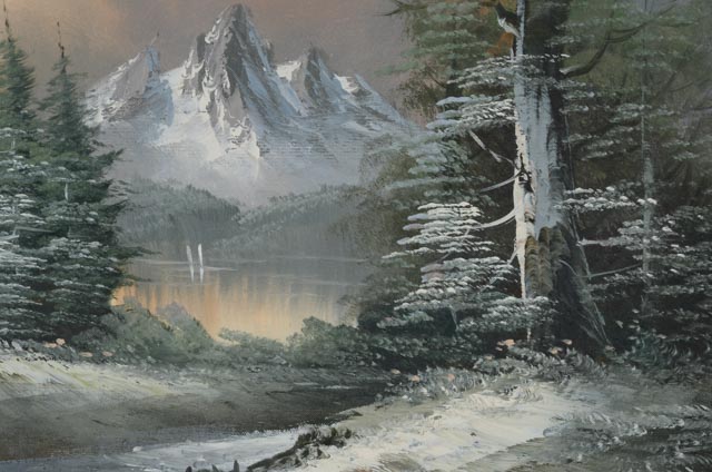 R. Brown Original Oil Landscape on Canvas