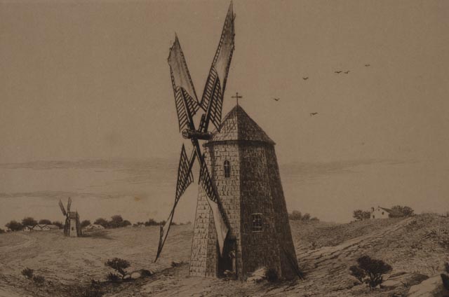 Pair of Antique Drypoint Etchings of Dutch Pastoral Landscapes