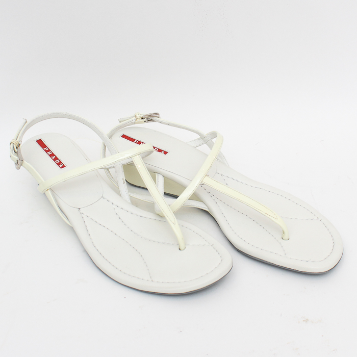 White Prada Sandals