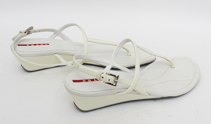 White Prada Sandals