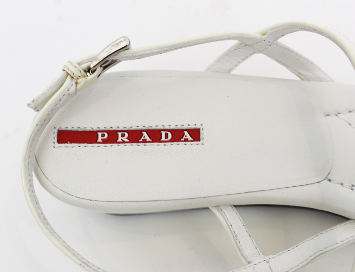 White Prada Sandals