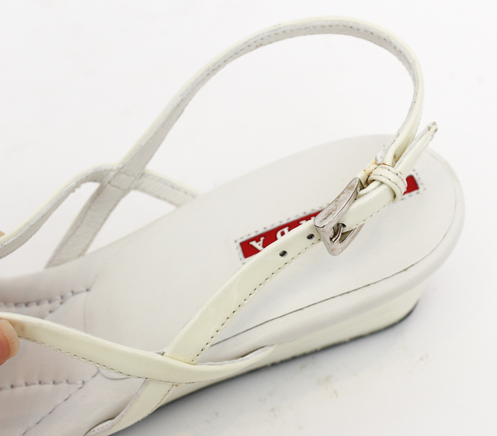 White Prada Sandals