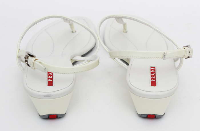 White Prada Sandals