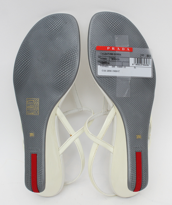 White Prada Sandals