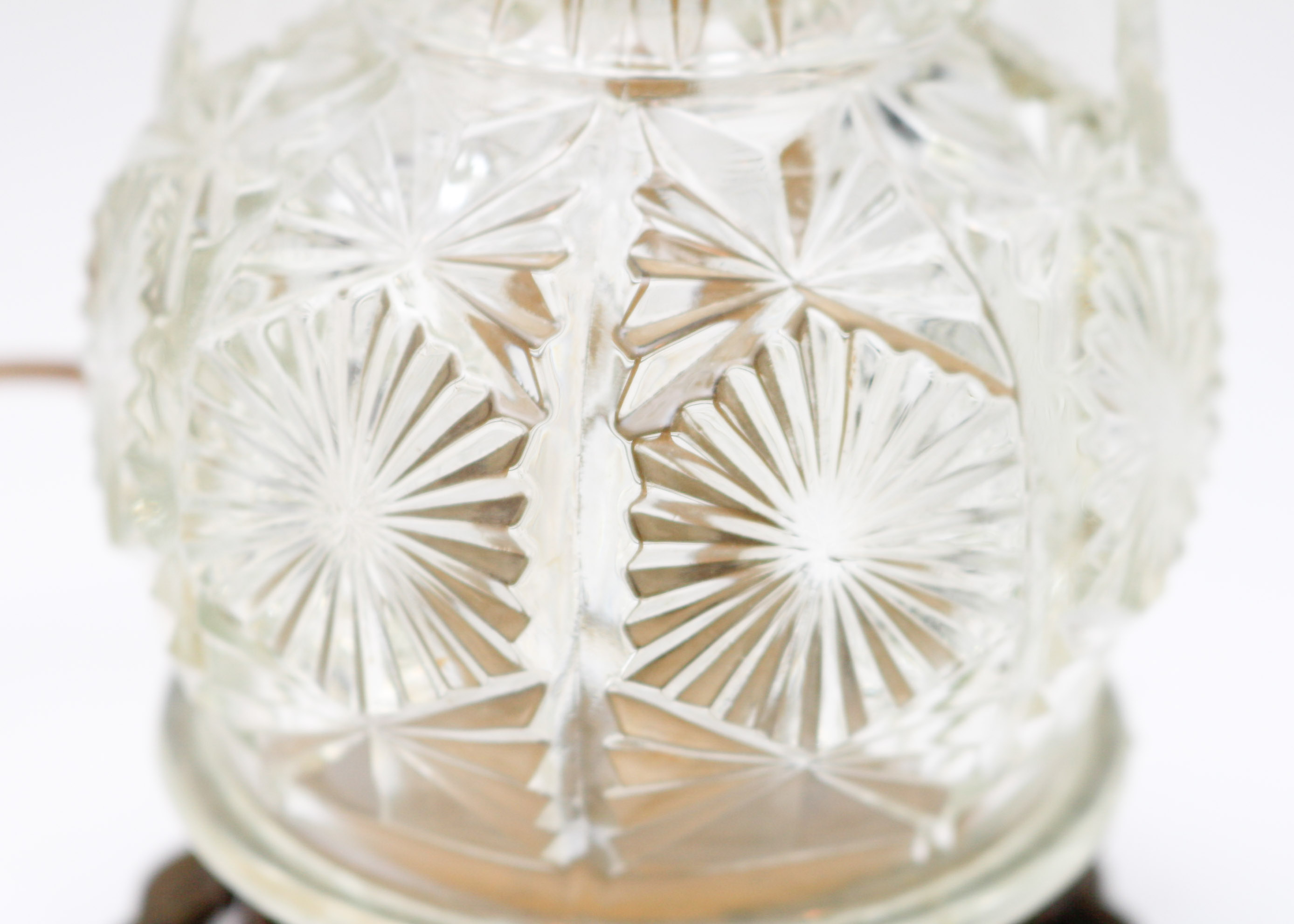 Pair of Pressed Glass Table Lamps