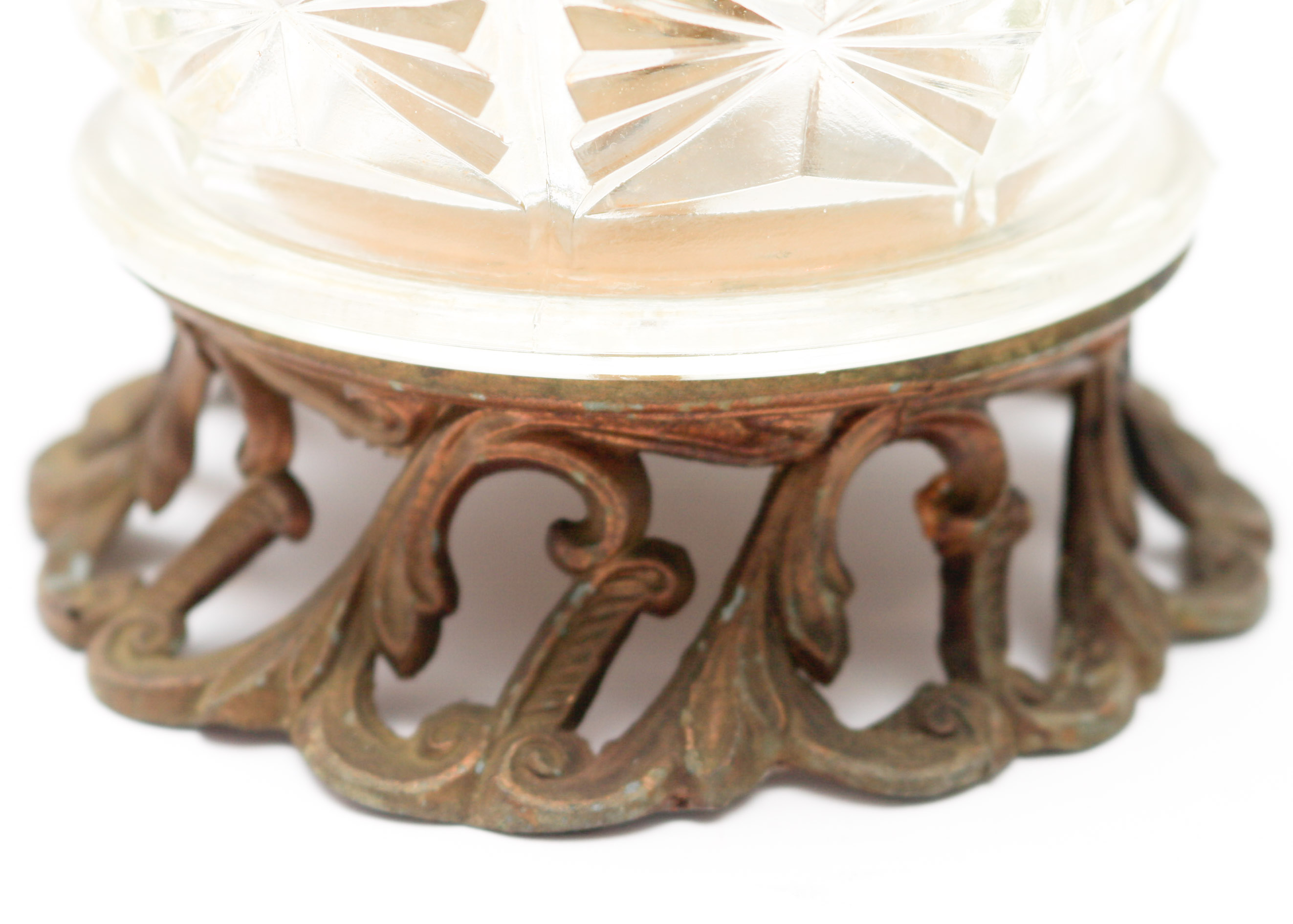 Pair of Pressed Glass Table Lamps