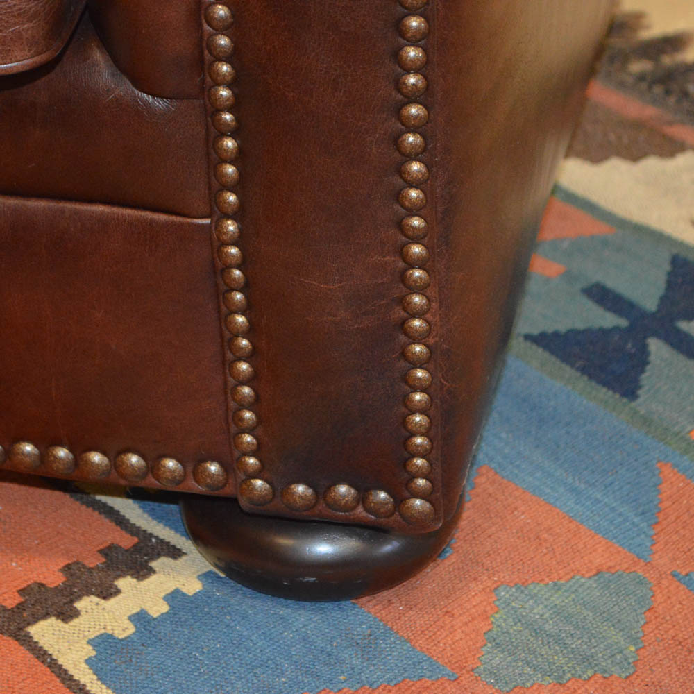 Leather Chair and Ottoman by Haverty's Furniture