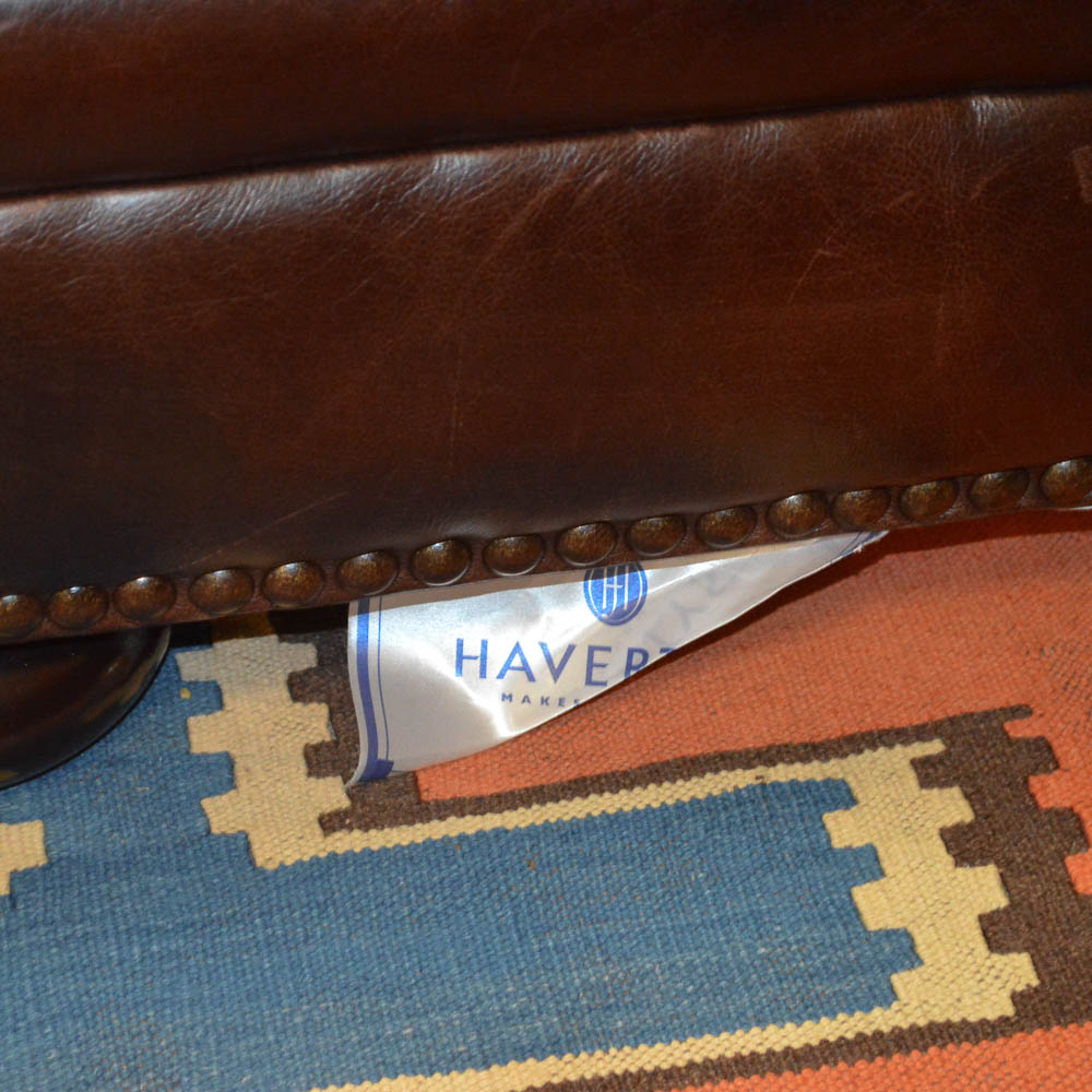 Leather Chair and Ottoman by Haverty's Furniture