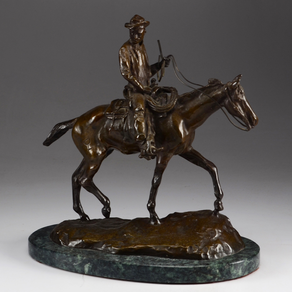 Limited Edition Charles Russell Cast Bronze "Will Rogers" Statuette
