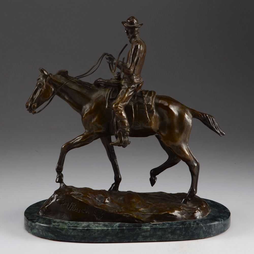 Limited Edition Charles Russell Cast Bronze "Will Rogers" Statuette