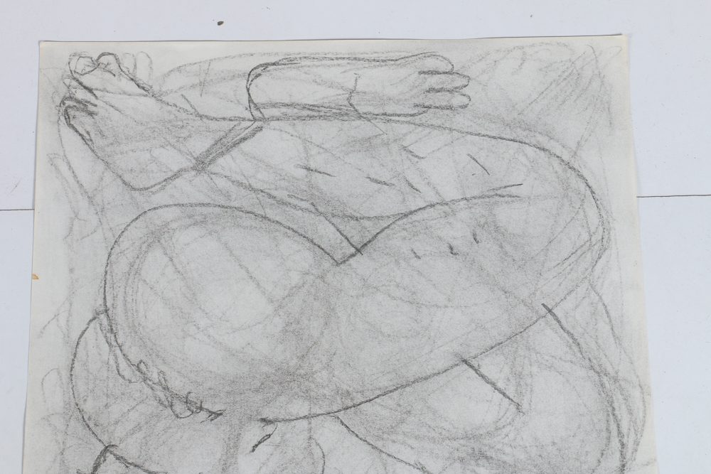 Five Graphite Sketches of Nude Figures