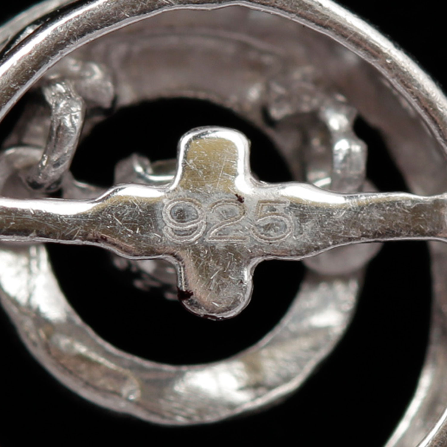 Sterling Silver Dancing Diamond Pendant Necklace