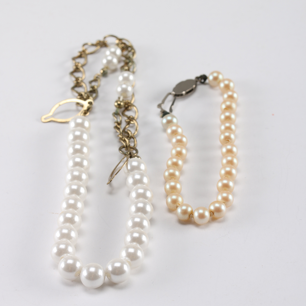 Faux Pearl Costume Jewelry Including Crown Tifari and Marvella Pieces