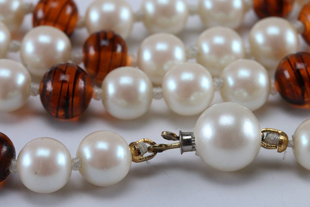 Faux Pearl Costume Jewelry Including Crown Tifari and Marvella Pieces
