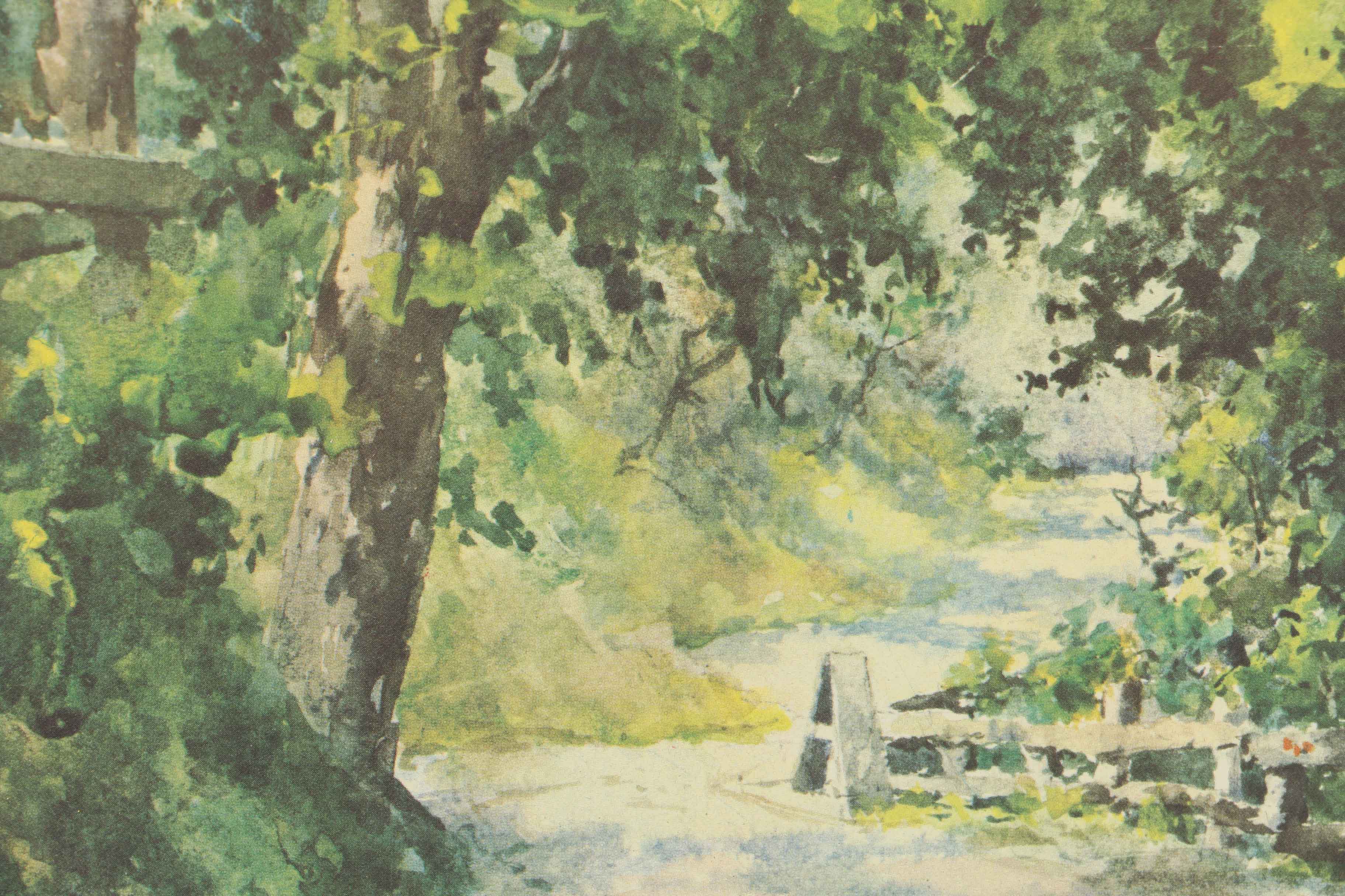 Paul Sawyier Limited Edition Offset Lithograph "A Shady Lane"