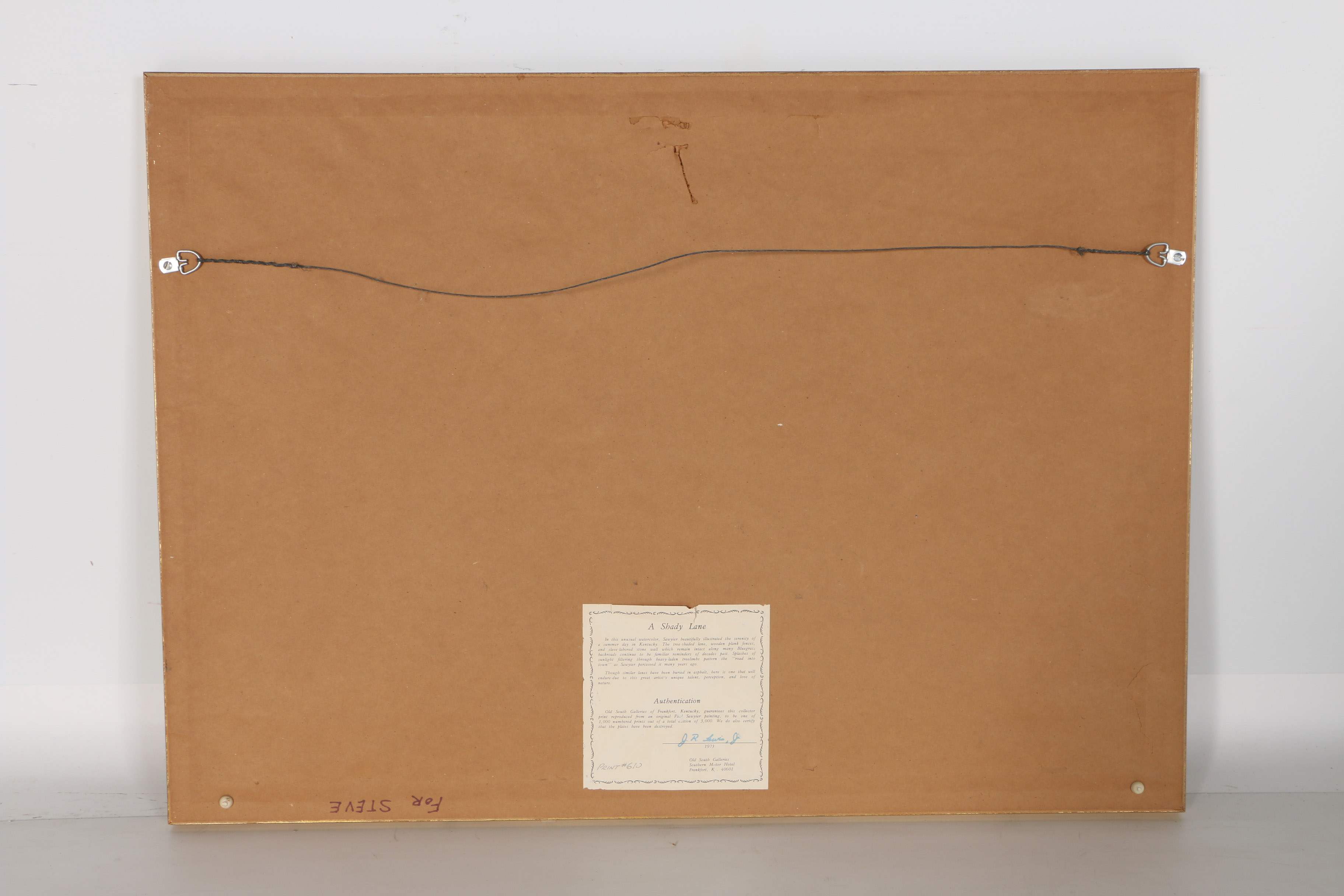 Paul Sawyier Limited Edition Offset Lithograph "A Shady Lane"