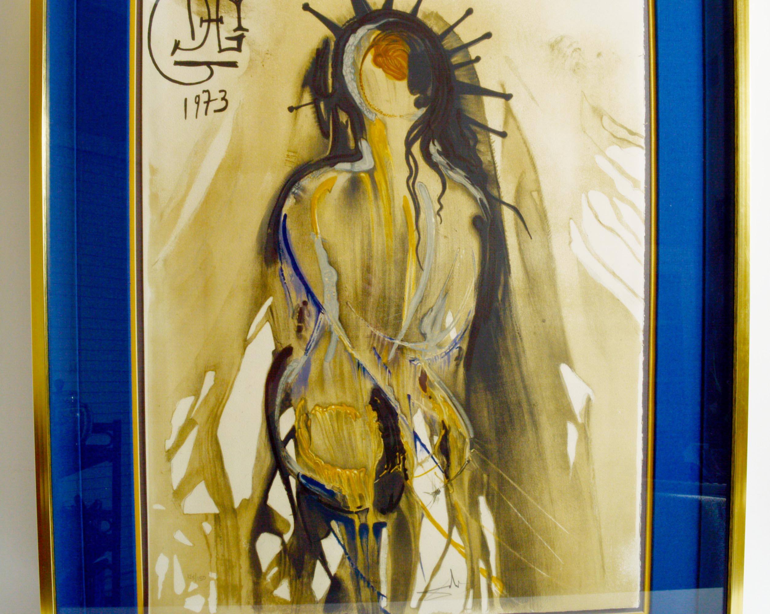 Salvador Dali Limited Edition Lithograph "New York Christ"
